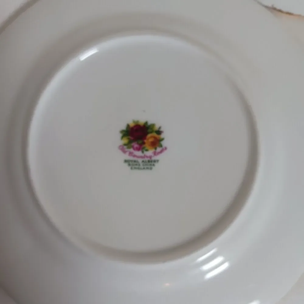 Royal Albert Bread Plates 6 1/4 Inch Old Country Roses Red Yellow Gold Set Of 3